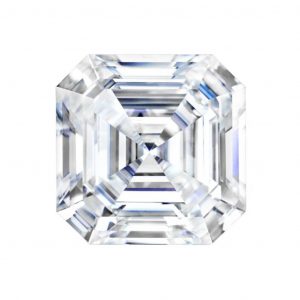 moissanite engagement ring asscher